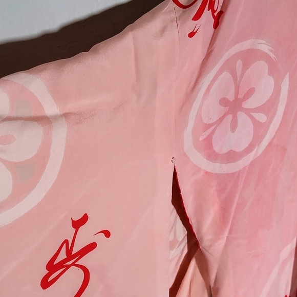 Kimono Pink Lined Red - Picture 5 of 6